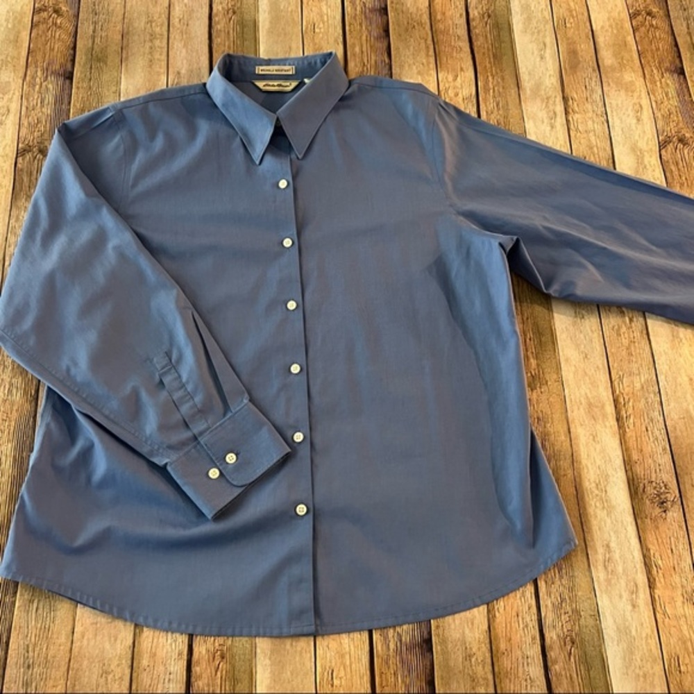 Eddie Bauer mens long sleeve button down dress shirt | size large